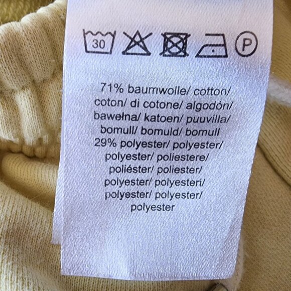 WRSTBHVR Studio Womens Medium Shorts June Pastel Yellow Sweat Gym Drawstring - Picture 8 of 11